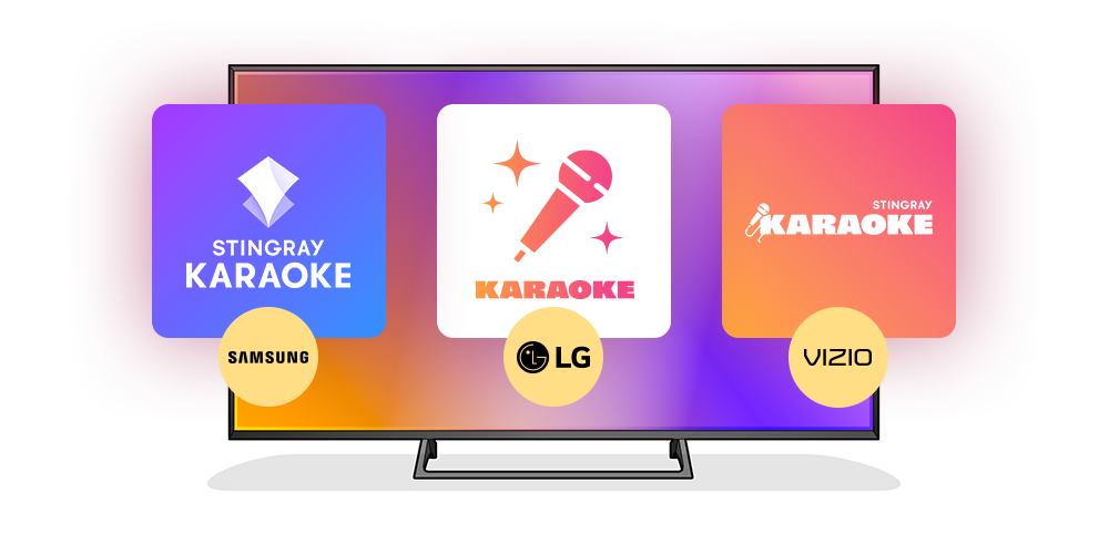 Find the Stingray Karaoke app on your Smart TV - Samsung, Vizio or LG TVs